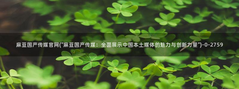 麻豆视频分类目录